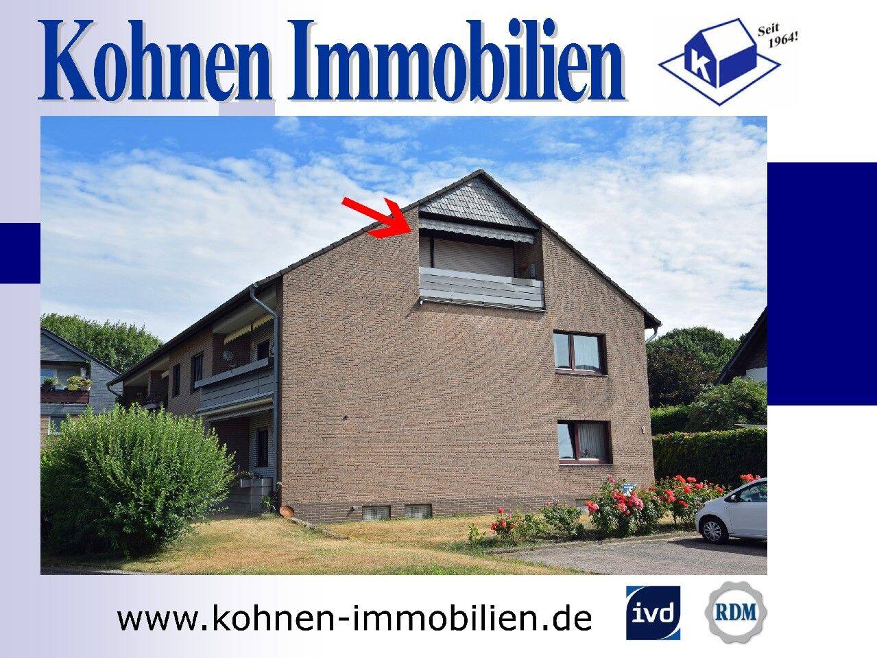 Bezugsfreie Dachgeschoss-Eigentumswohnung mit Südlage-Loggia in Ortsrandlage von Lobberich, 41334 Nettetal
