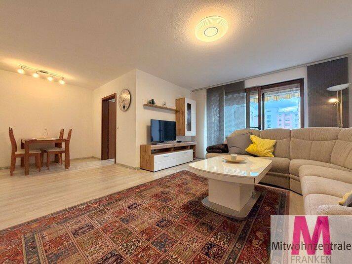 MÖBLIERT! Modern möblierte 3 Zimmer Wohnung mit hellem Wohnzimmer und großzügigem Balkon, 90425 Nürnberg