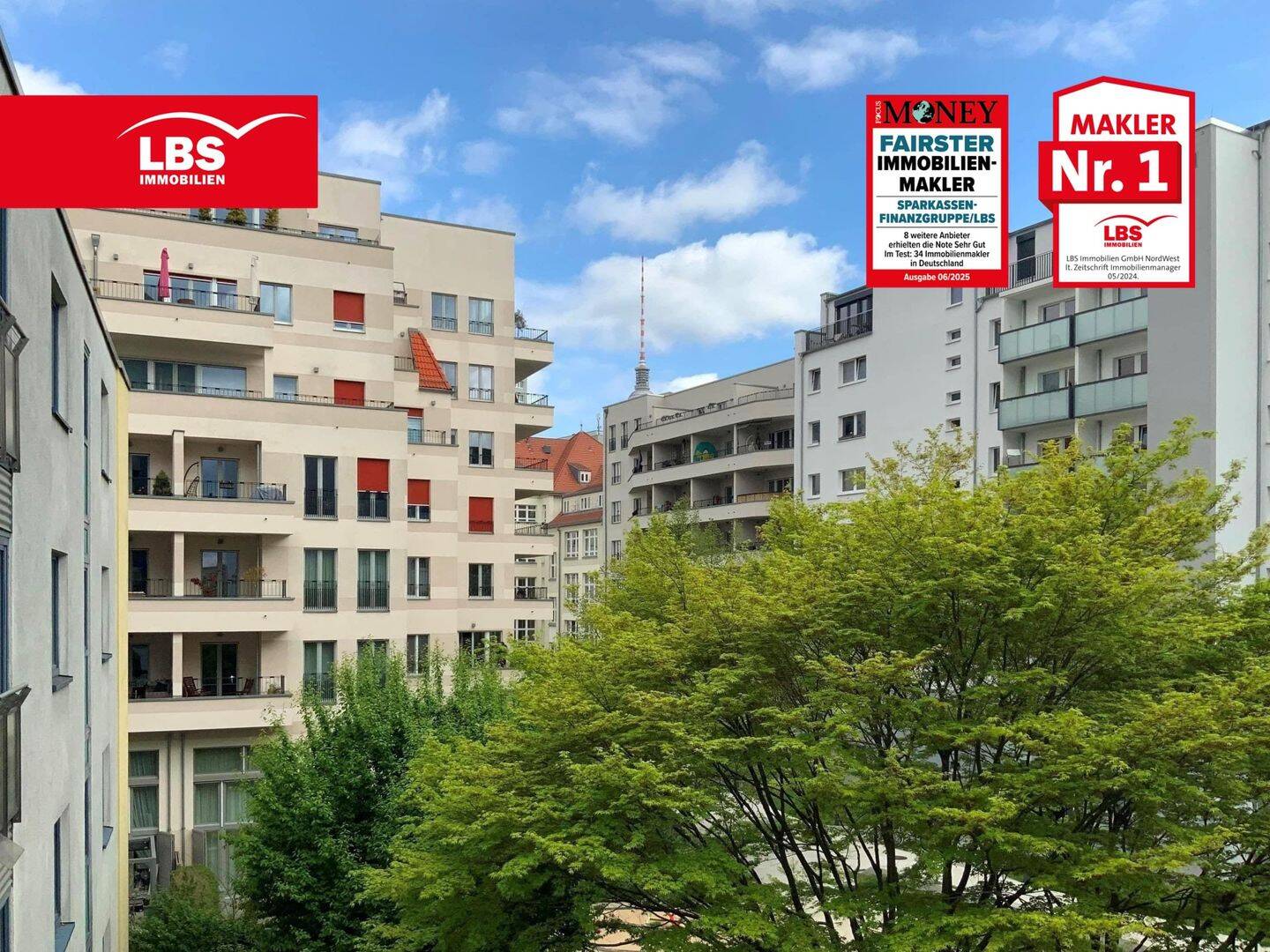 bezugsfreie 2-Zimmer-Wohnung mit Fernsehturmblick in ruhiger Lage in Mitte