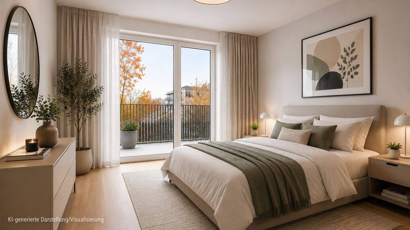 Moderne 4-Raum-Wohnung mit Südwest-Balkon, 40545 Düsseldorf (Oberkassel)