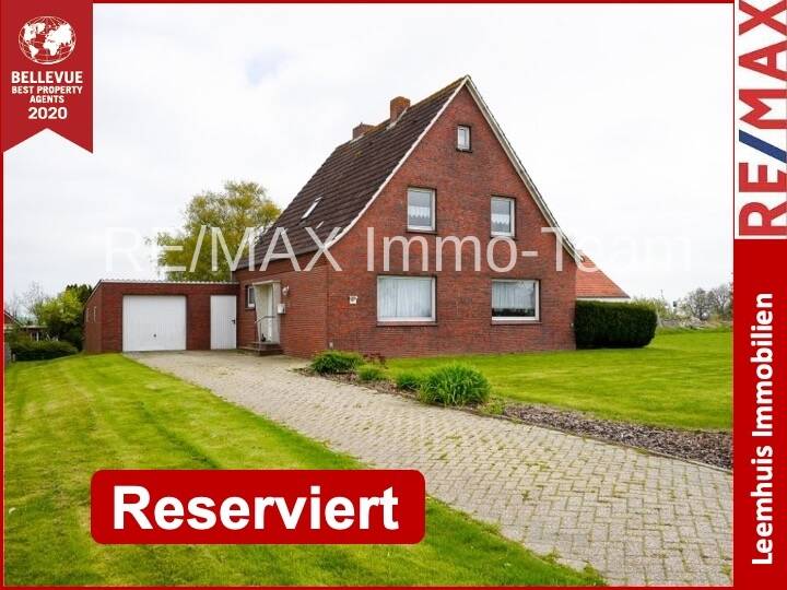 Sehr gepflegtes Einfamilienhaus mit großem Grundstück, Kamin & unverbaubarem Blick ins Grüne!, 26831 Bunde
