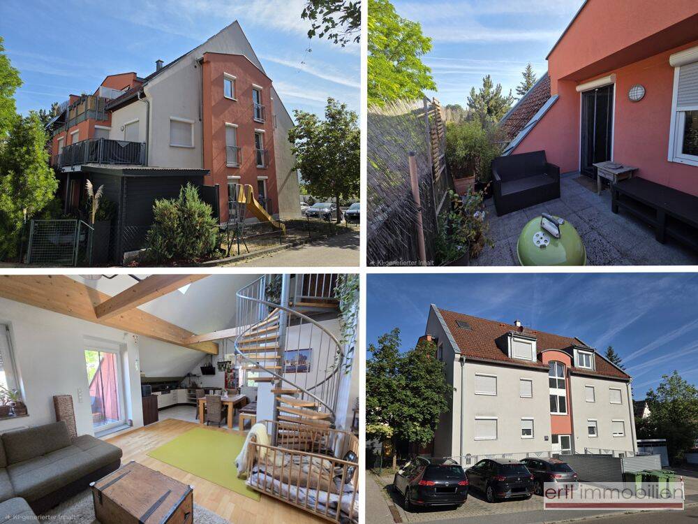 * großzügig – offen – modern * wertige 3,5 Zi-DG-Whg mit GALERIE, großem BALKON und PKW-STELLPLATZ, 91126 Schwabach