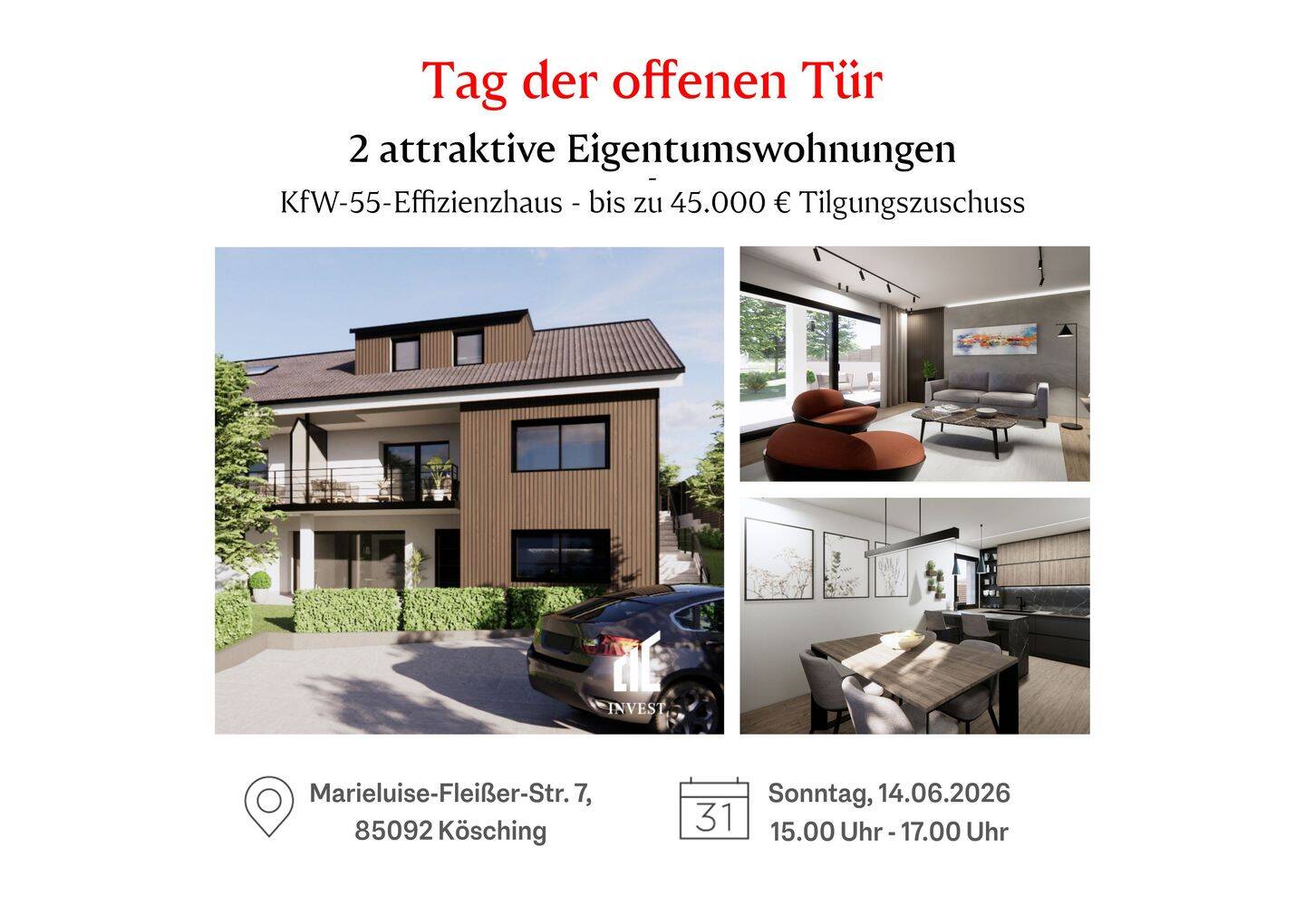 Kernsanierte Erdgeschosswohnung mit Terrasse und Gartenanteil, 85092 Kösching