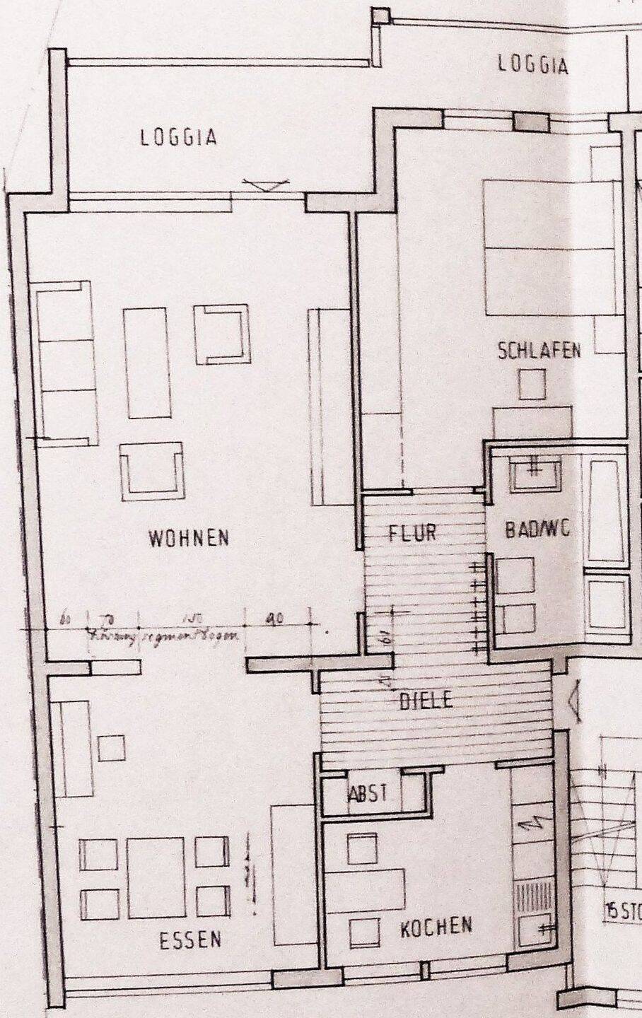 Grünblick aus 3 1/2-Raum Wohnung in Ratingen-Ost mit Stellplatz, 40882 Ratingen
