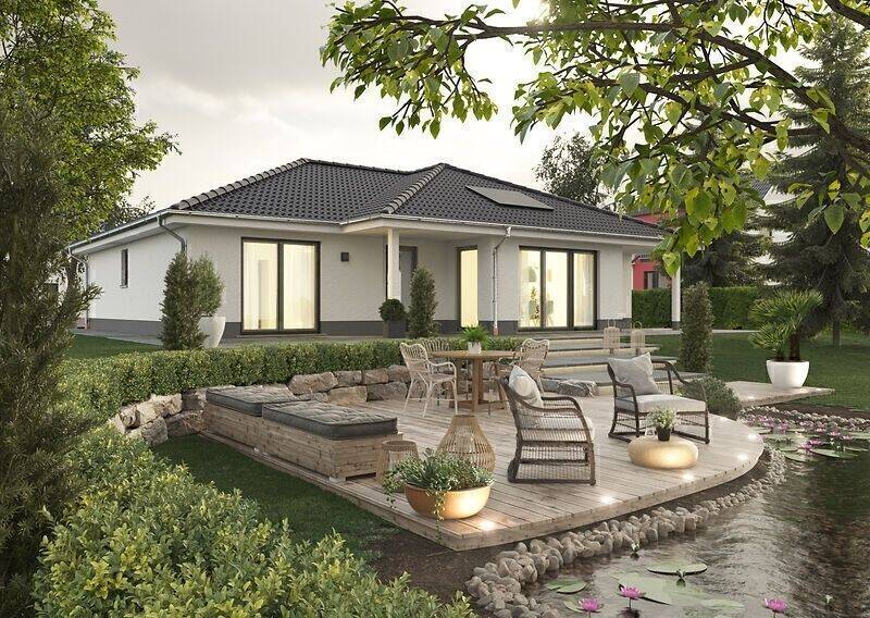 Winkelbungalow mit Einliegerwohnung, Preis inkl. Grundstück, massiv gebaut, 67680 Neuhemsbach