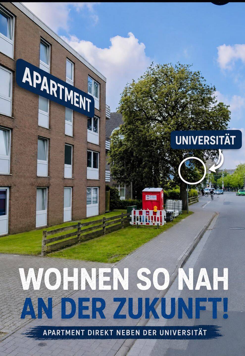 Provisionsfreies Angebot…Freies Appartement! Achtung Studenteneltern und Anleger…Mehr Lage geht nicht, hier müssen Sie zugreifen!, 26129 Oldenburg (Oldb) (Bloherfelde Innenstadt Wechloy)