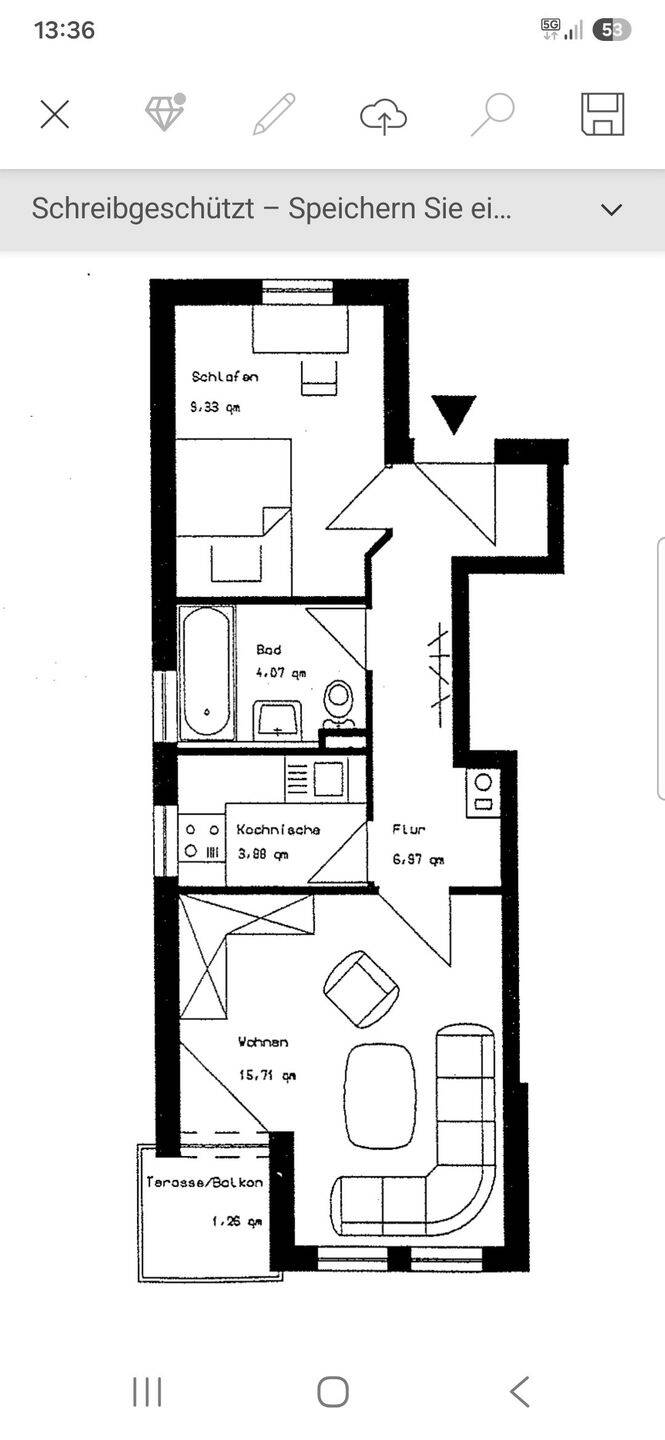 2 Zimmer Wohnung mit Garten und Carport Stellplatz zu vermieten, 99510 Ilmtal-Weinstraße (Kromsdorf)