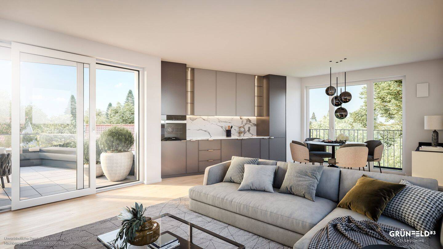 München Modell Eigentum: 3 Zimmer mit 78 m², 80995 München (Allach-Untermenzing Feldmoching-Hasenbergl Moosach)