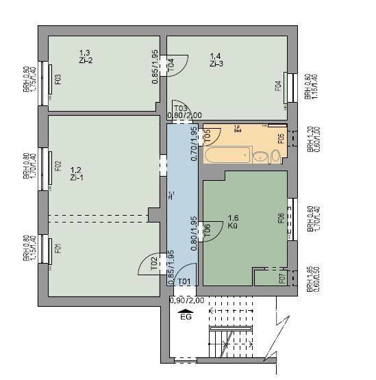 Schöne 3-Zimmer-Wohnung in Flensburg, Kelmstraße 8 EG links, 24944 Flensburg (Fruerlund Mürwik)