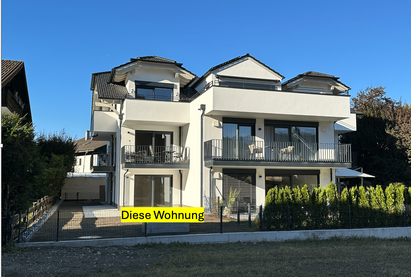 Exklusive Neubau-Gartenwohnung mit 182 m² Privatgarten und zwei Sonnenterrassen, 83080 Oberaudorf