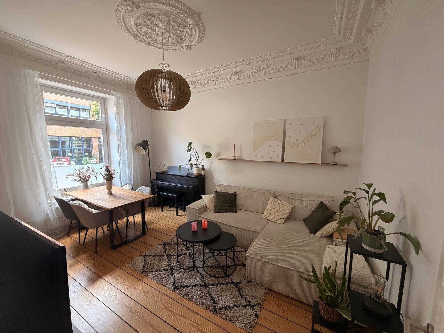 Befristete Zwischenmiete | Stilvolle 3-Zimmer-Altbauwohnung in Uhlenhorst | Möbliert, 22085 Hamburg (Hamburg-Nord Barmbek-Süd Uhlenhorst)