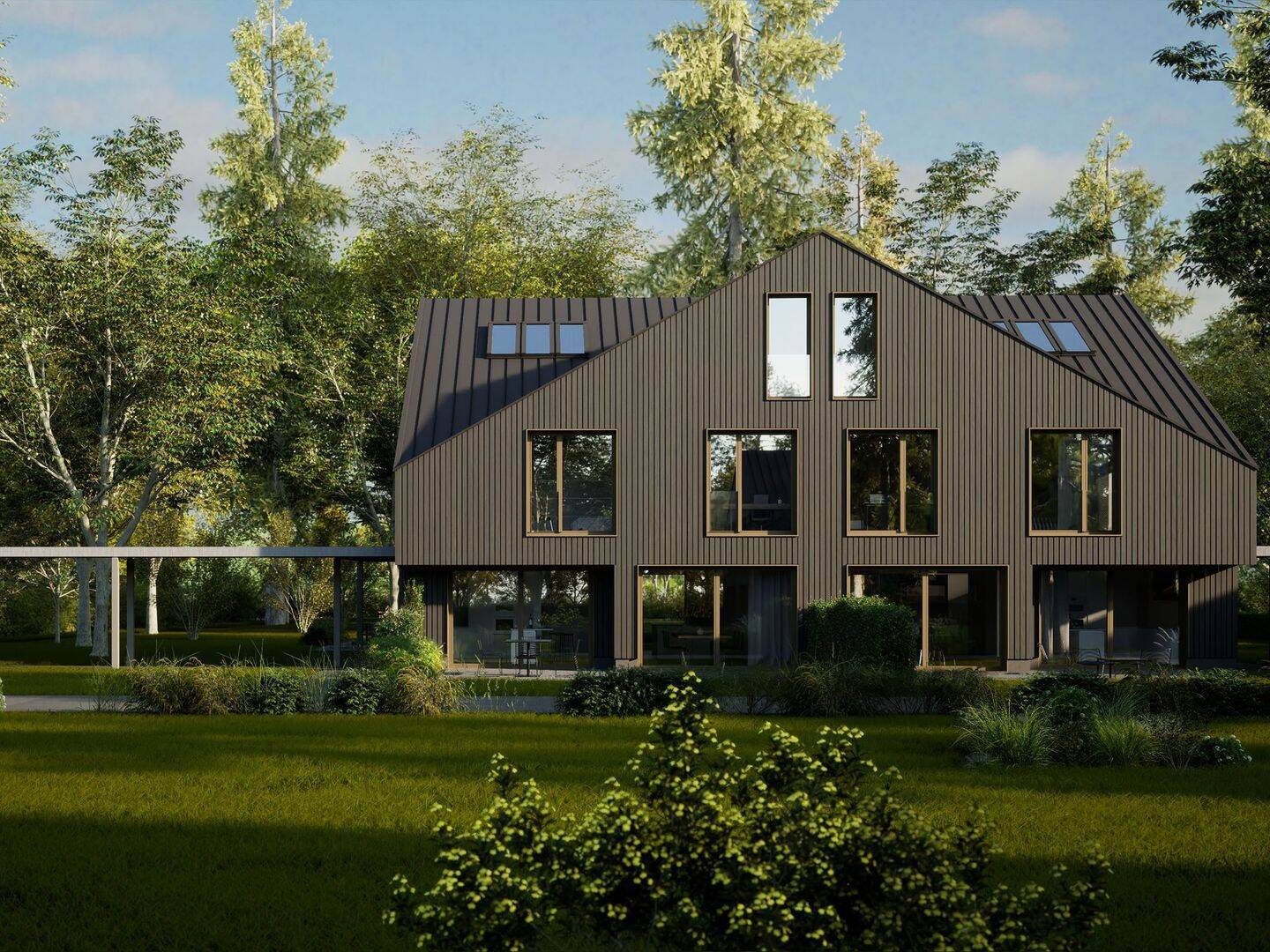 Einzigartige Parklage – GENEHMIGTES BAUVORHABEN für hochwertige, große Doppelhaushälften, 85598 Vaterstetten