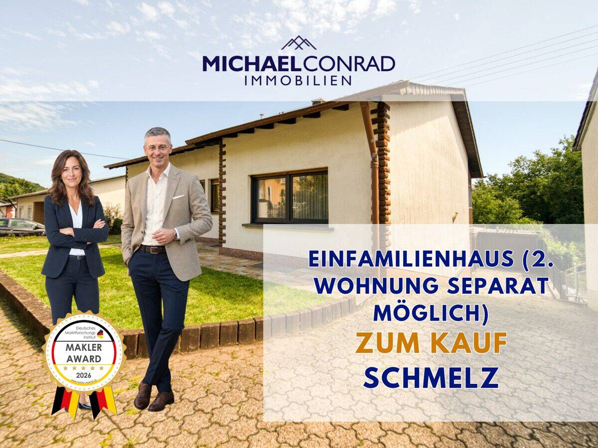 Bungalow Einfamilienhaus in ruhiger Lage (mit zweiter Wohnung zum separaten Kauf), 66839 Schmelz