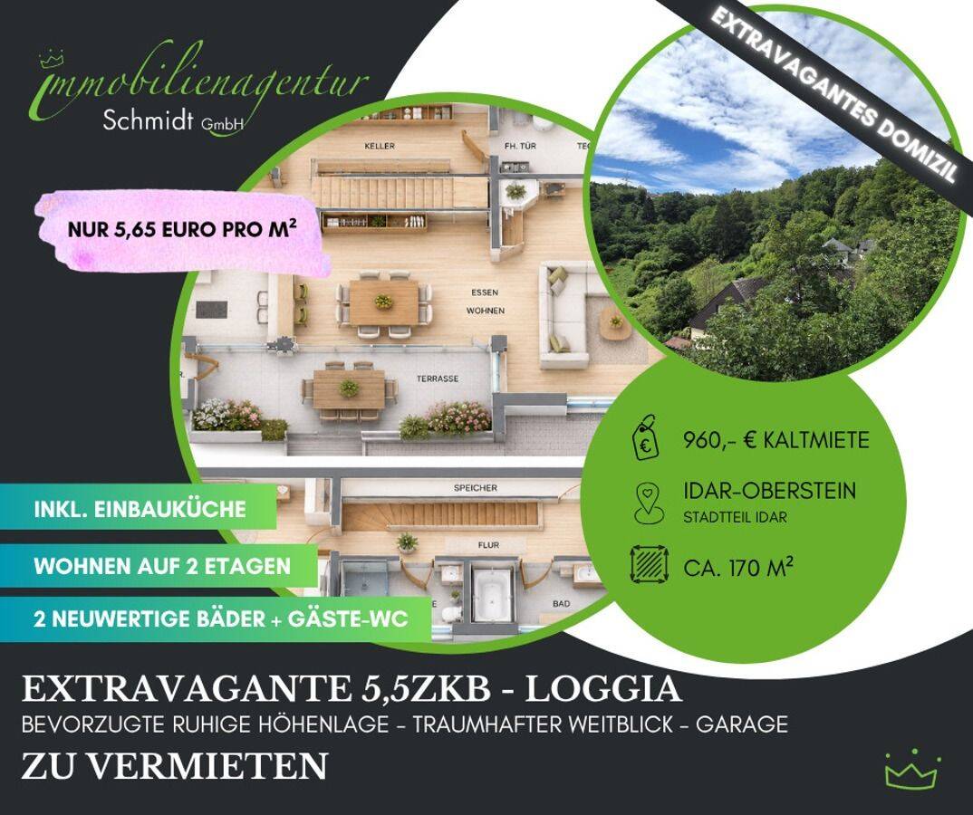 ***Extravagante Maisonette-Wohnung in zauberhafter Wohnlage!***, 55743 Fischbach