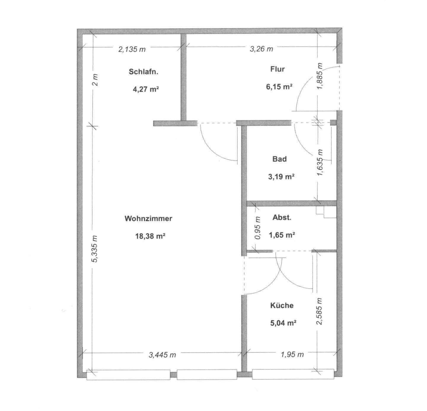 Renditestarke schöne 1-Zi Wohnung, 22159 Hamburg (Wandsbek Bramfeld Farmsen-Berne Sasel Tonndorf)