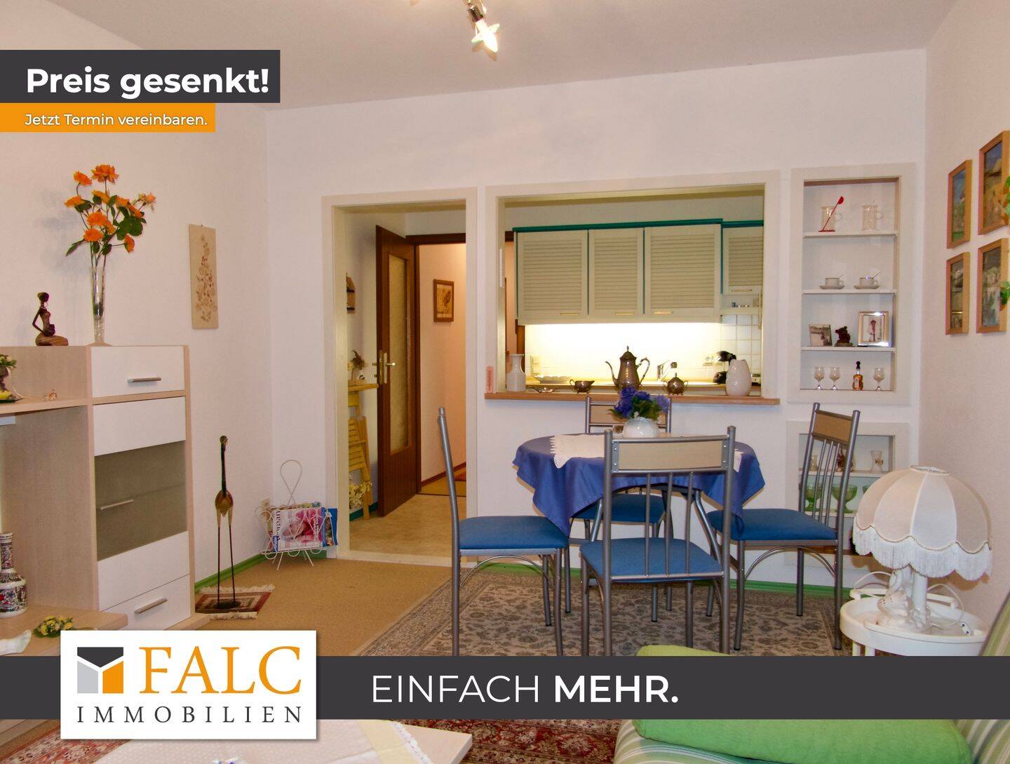 Einfach Mehr: Gepflegte Nichtraucher-2-Zimmer-Wohnung, möbiliert, Aufzug, Süd-Loggia-Balkon., 93339 Riedenburg