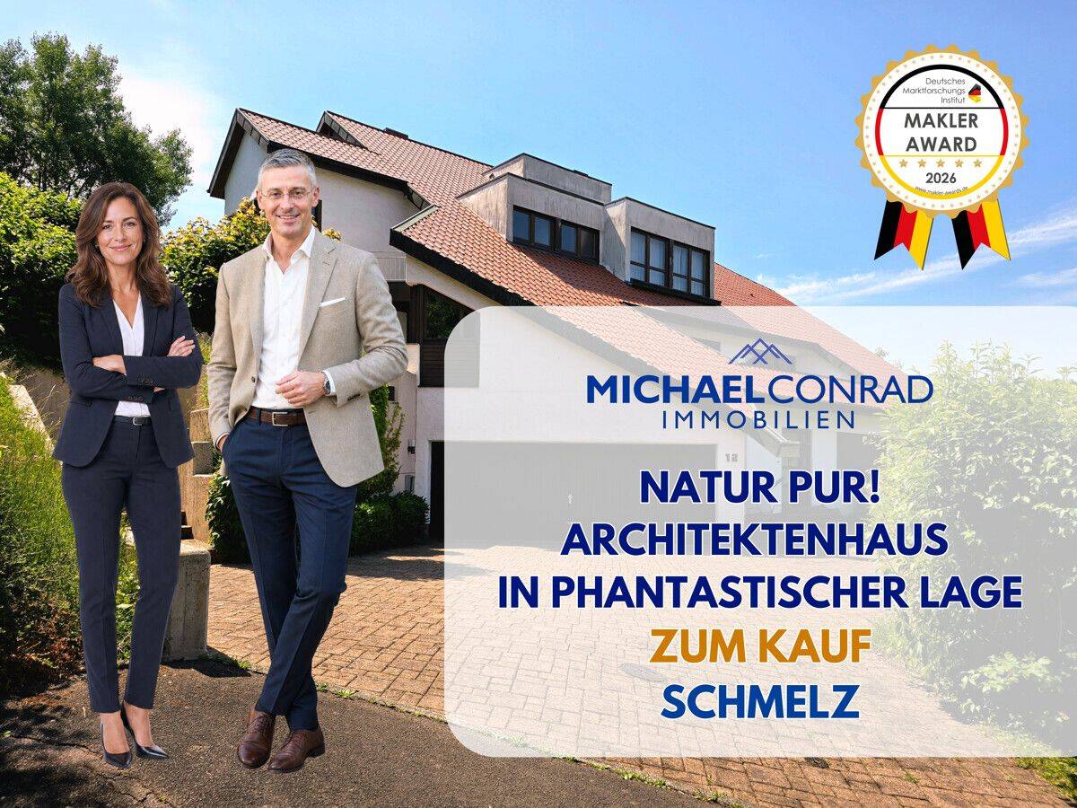 Natur pur! Außergewöhnliches Architektenhaus in traumhafter Lage und mit Einliegerwohnung, 66839 Schmelz