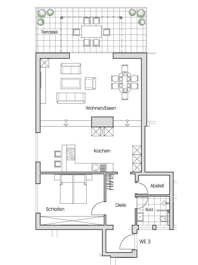 Wohnen mit Gartenidylle – KfW-55-Komfortwohnung mit Terrasse und eigenem Garten, 29664 Walsrode
