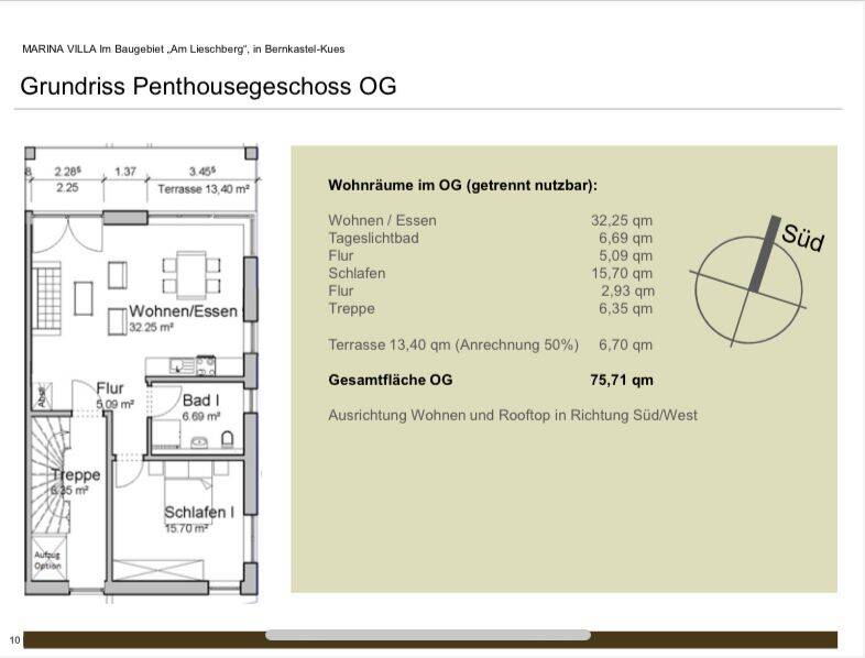 Exklusive Penthouse-Wohnung Erstbezug in Bernkastel-Kues, 54470 Bernkastel-Kues
