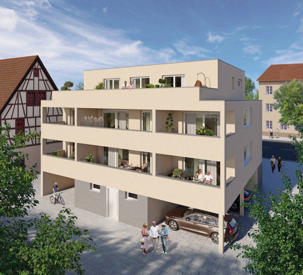 Dachgeschosswohnung mit großzügiger Dachterrasse – ideal für Singles oder Paare, 72461 Albstadt