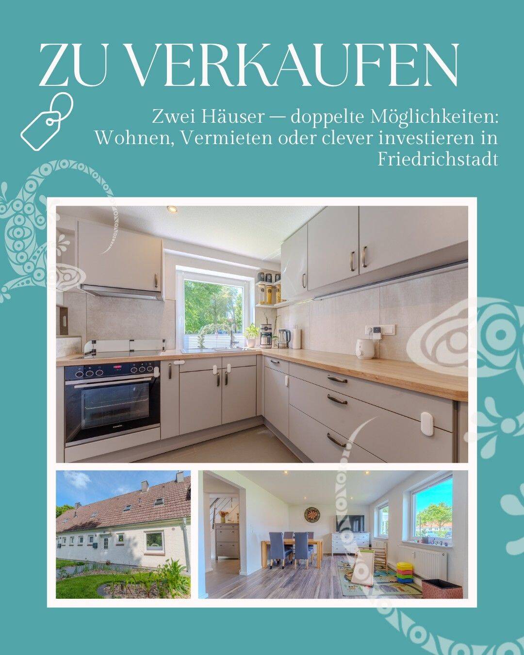 Zwei Häuser – doppelte Möglichkeiten: Wohnen, Vermieten oder clever investieren in Friedrichstadt, 25840 Friedrichstadt