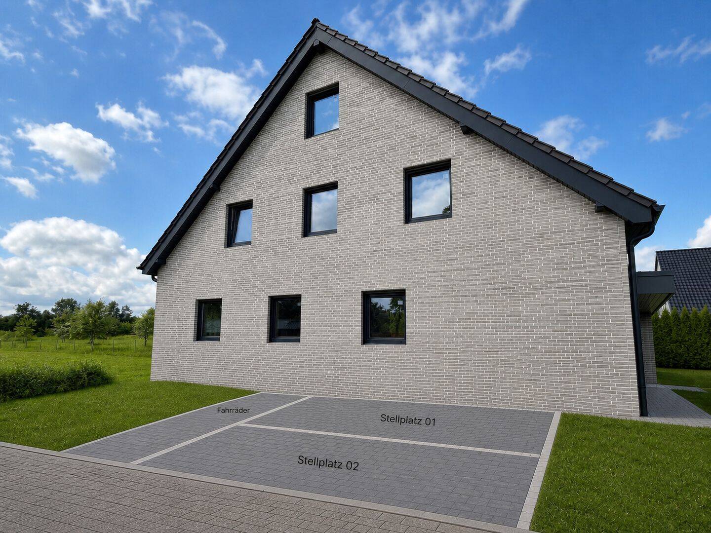 Eine Neubau Doppelhaushälfte mit Garten und 2 Wohneinheiten, 46414 Rhede