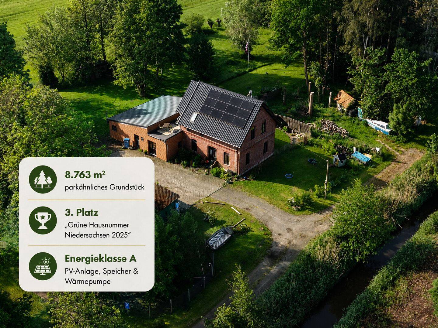 Historisches Landhaus in nahezu einzigartiger Alleinlage  8.763 m² Grundstück | Energieklasse A, 21765 Nordleda