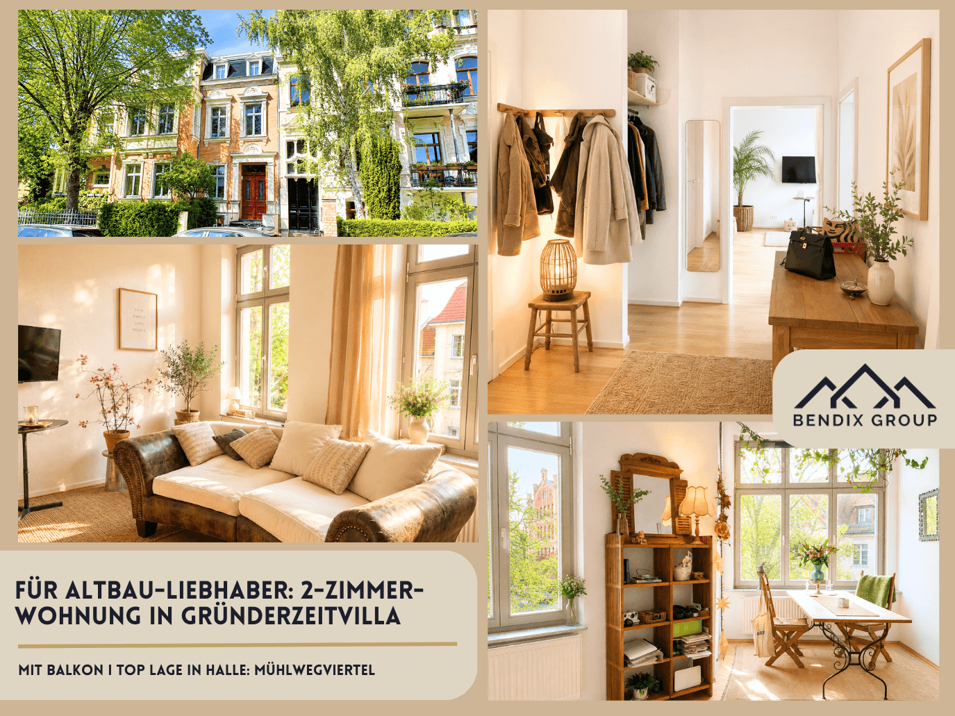 Altbau-Liebhaber die als Anleger suchen aufgepasst: Tolle 2-Zi-Wohnung in Gründerzeit-Villa im Mühlwegviertel I Aktuell vermietet!, 6114 Halle (Saale) (Am Wasserturm Giebichenstein Innenstadt Paulusviertel Trotha)