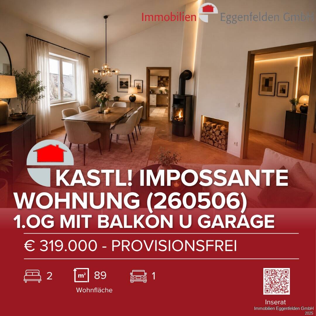 Kastl bei Altötting! 3-Zimmer-Wohnung mit besonderem Flair (260126-A), 84556 Kastl