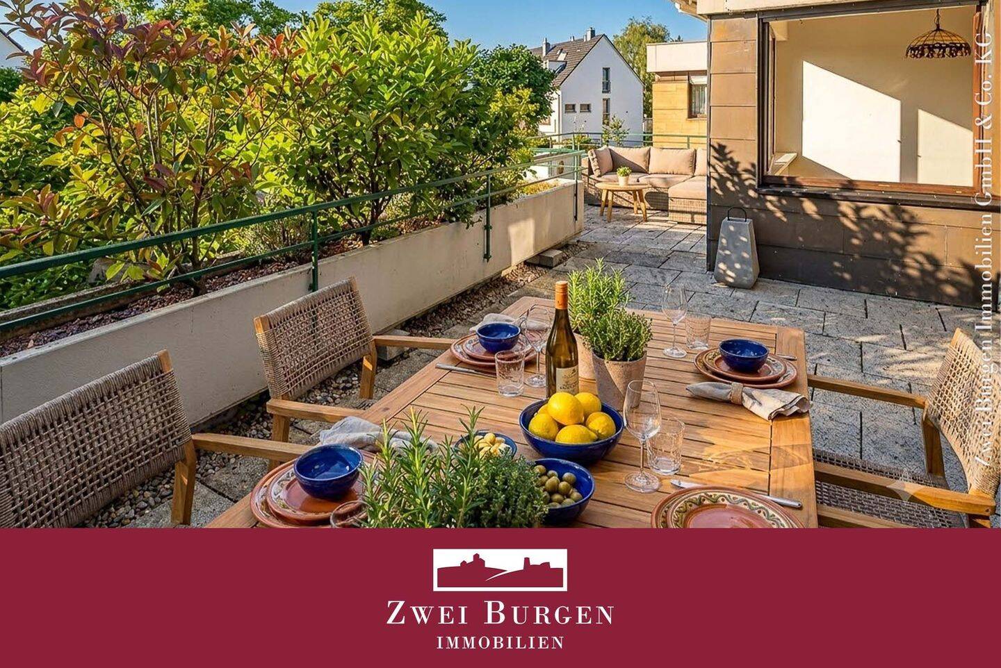 Hier lässt es sich gut wohnen: geräumige 3 1/2 Zimmer-Terrassen-Eigentumswohnung gegenüber Schlosspark Weinheim, 69469 Weinheim