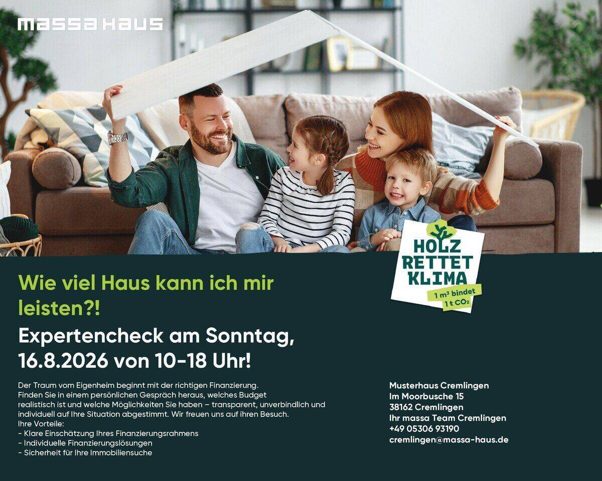 Wie viel Haus kann ich mir leisten?! Expertencheck am Sonntag, 16.8.2026 von 10-18 Uhr!, 39638 Gardelegen