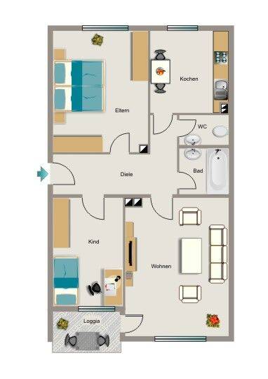 3-Zimmer-Wohnung in Leverkusen Schlebusch, 51375 Leverkusen (Schlebusch)