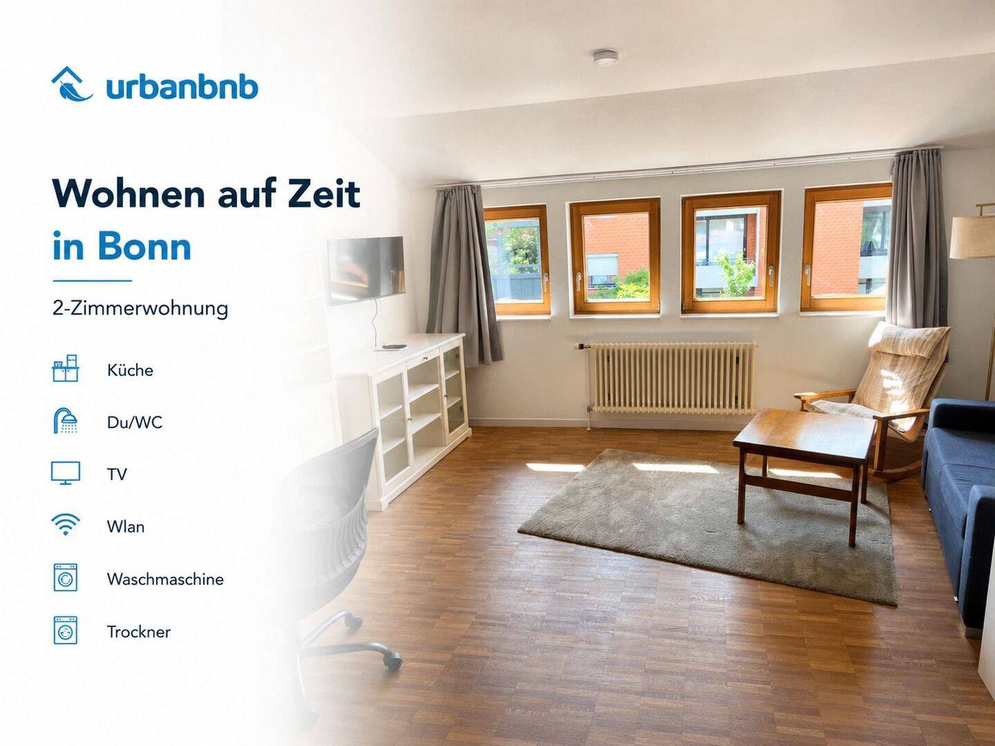 Möblierte 2-Zimmerwohnung Bonn – Wohnen auf Zeit, 53177 Bonn