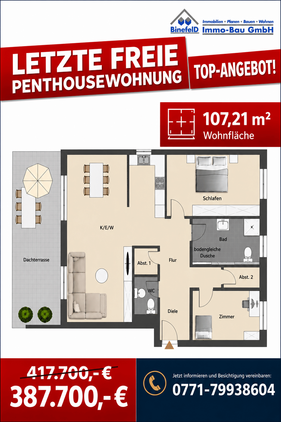 PENTHOUSE / NEUBAU / DONAUESCHINGEN / Haus F, 78166 Donaueschingen