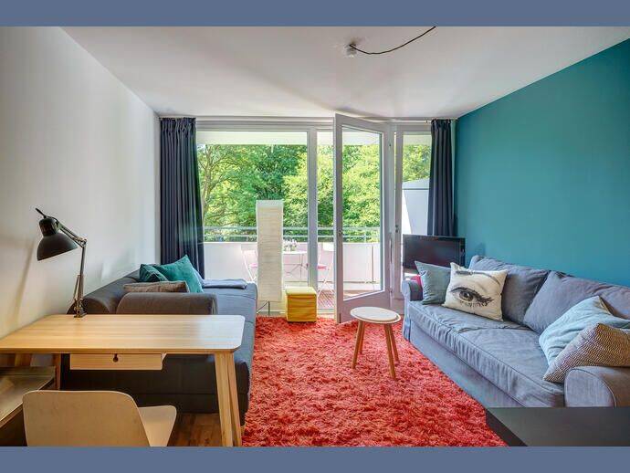 Möbliert: Schön möblierte 1-Zimmer Wohnung in Sendling, 81369 München (Sendling Sendling-Westpark Thalk. Obersendl.-Forsten-Fürstenr.-Solln)