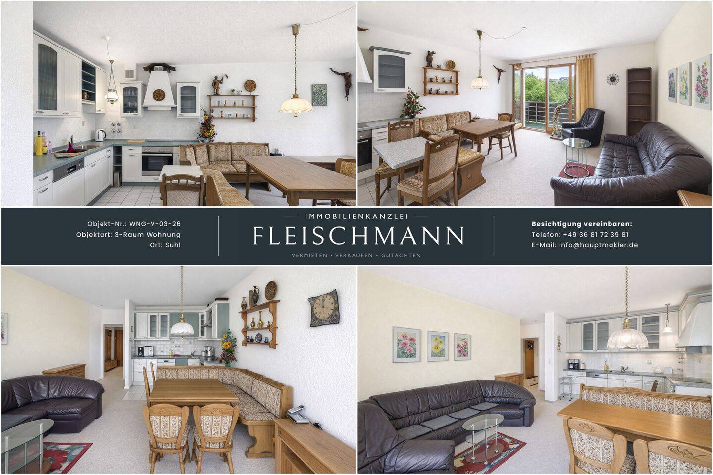 Wohnkomfort mit Balkon, Einbauküche und solider Ausstattung in gepflegtem Wohnumfeld, 98528 Suhl (Goldlauter Suhl Gehlberg Schmiedefeld Vesser)