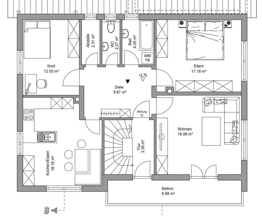 Schöne kernsanierte 3 Zimmer Wohnung, 86971 Peiting