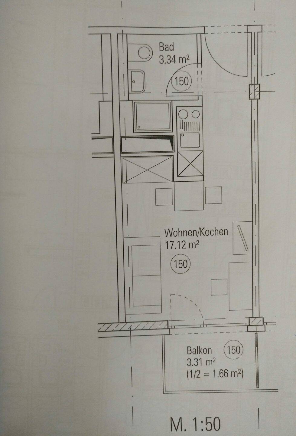 FÜR STUDIERENDE: 1-Zimmer-Apartment im Studiosus3, 80992 München (Moosach Neuhausen-Nymphenburg Pasing-Obermenzing)