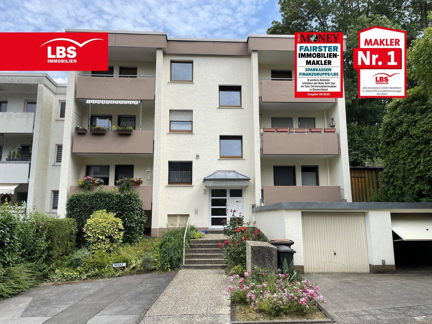 Geräumige Etagenwohnung im 2.OG mit sonnigen Balkonen, 58452 Witten