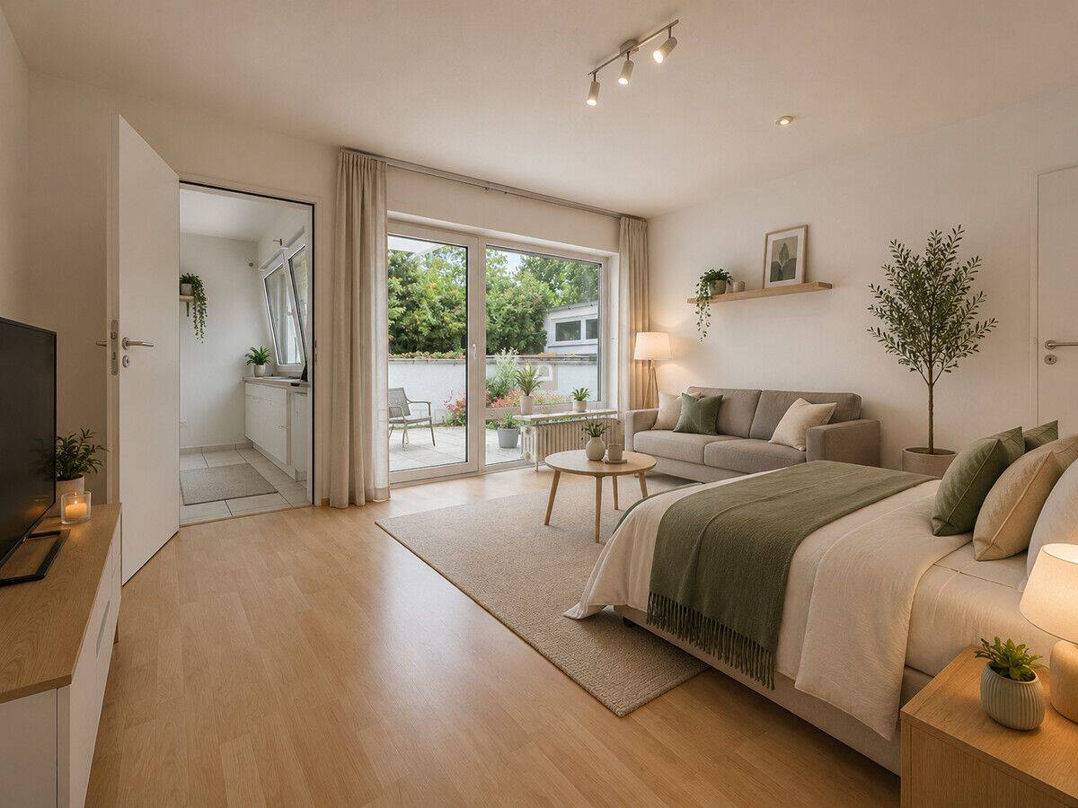 FREI: Charmante 1-ZKB-EG-Wohnung mit wunderbarer Terrasse, ruhige Lage, München, Pasing-Obermenzing, 81245 München (Aubing-Lochhausen-Langwied Pasing-Obermenzing)