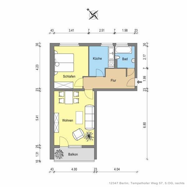 Ruhig gelegen, modenisiert, mit Balkon!, 12347 Berlin (Neukölln)