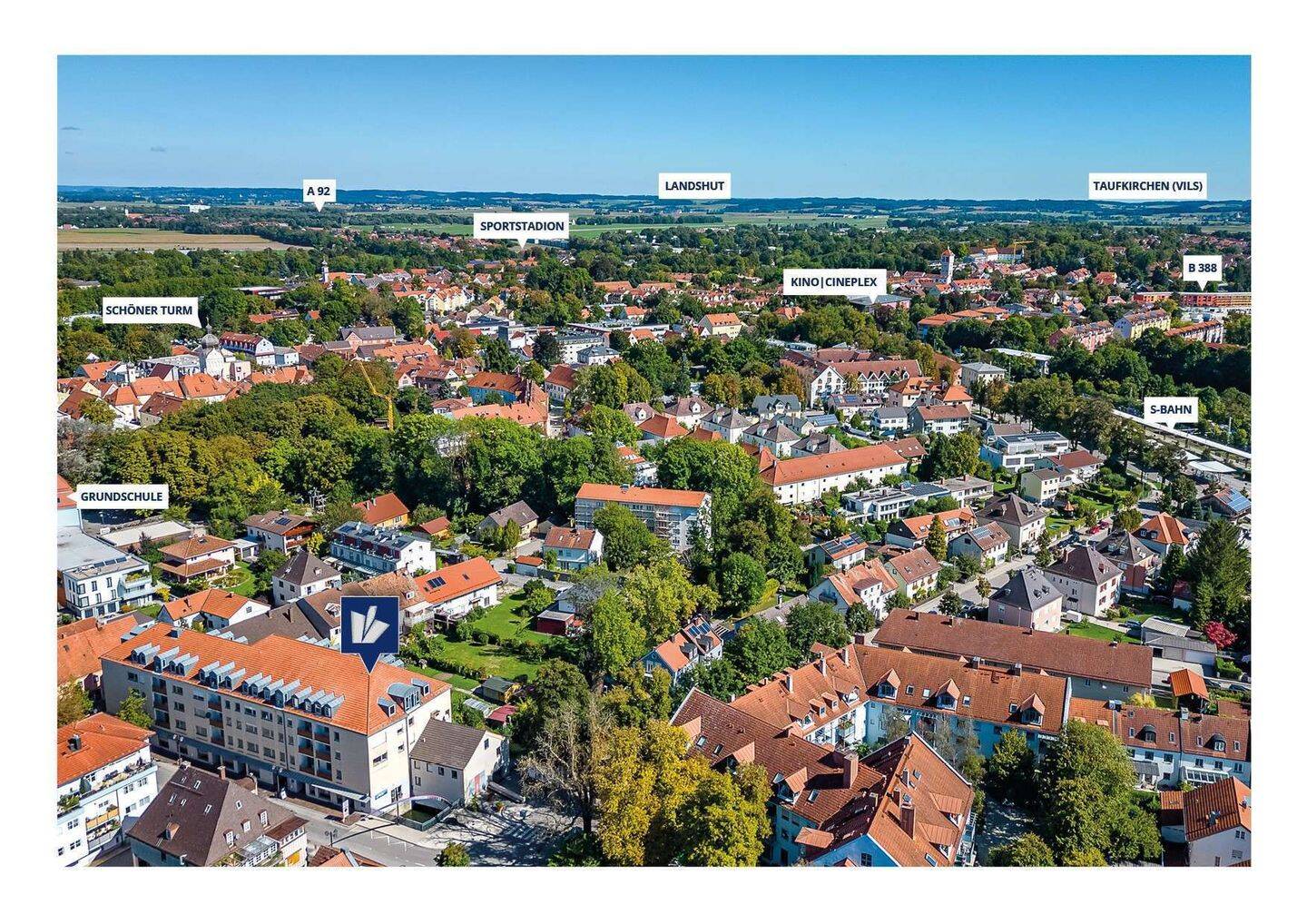 HERZOG LUDWIG: Perfekt geschnittene 3,5-Zimmer-Stadtwohnung mitten in Erding, 85435 Erding