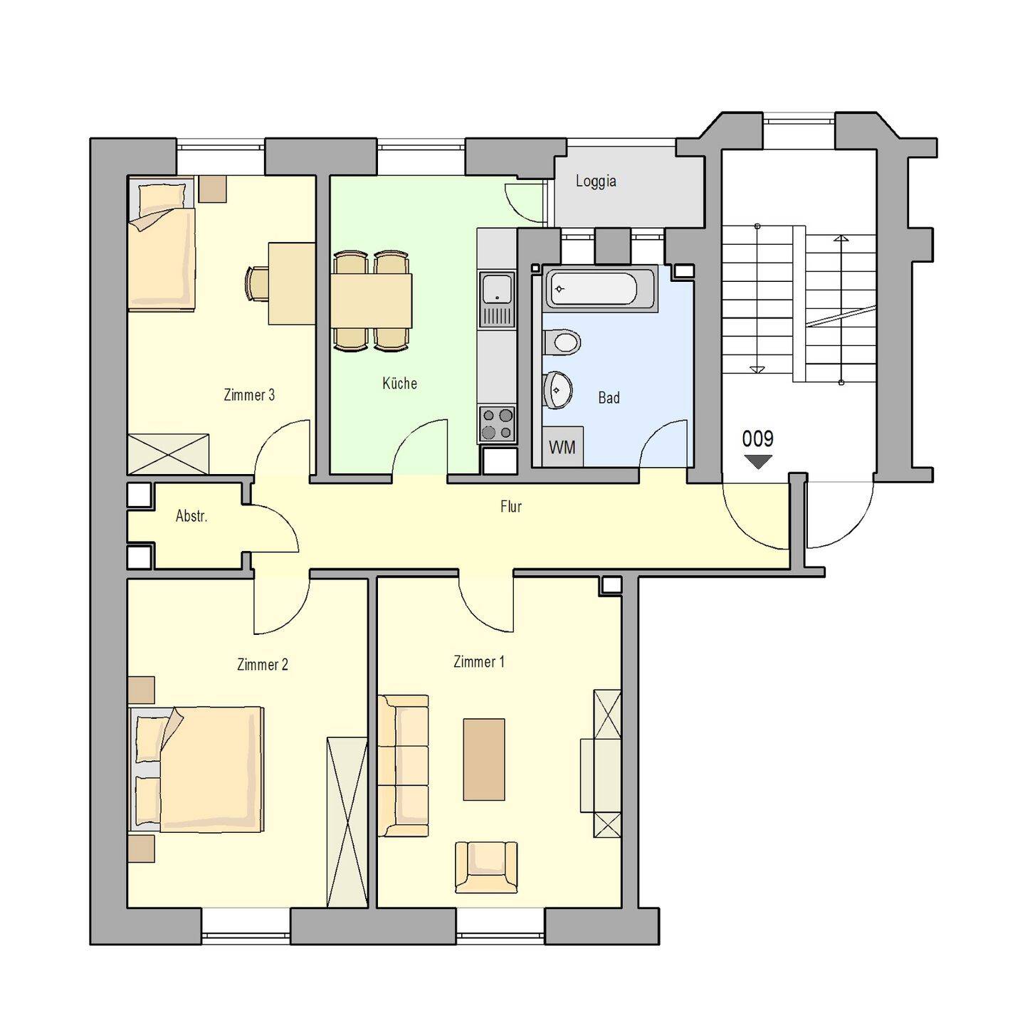 3.Zi- Altbauwohnung in der Katzwanger Straße, 90461 Nürnberg