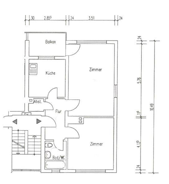 Helle 2- Zimmer-Eigentumswohnung, Koblenz Karthause, 56075 Koblenz (Karthause Mitte Oberwerth Stolzenfels Süd)