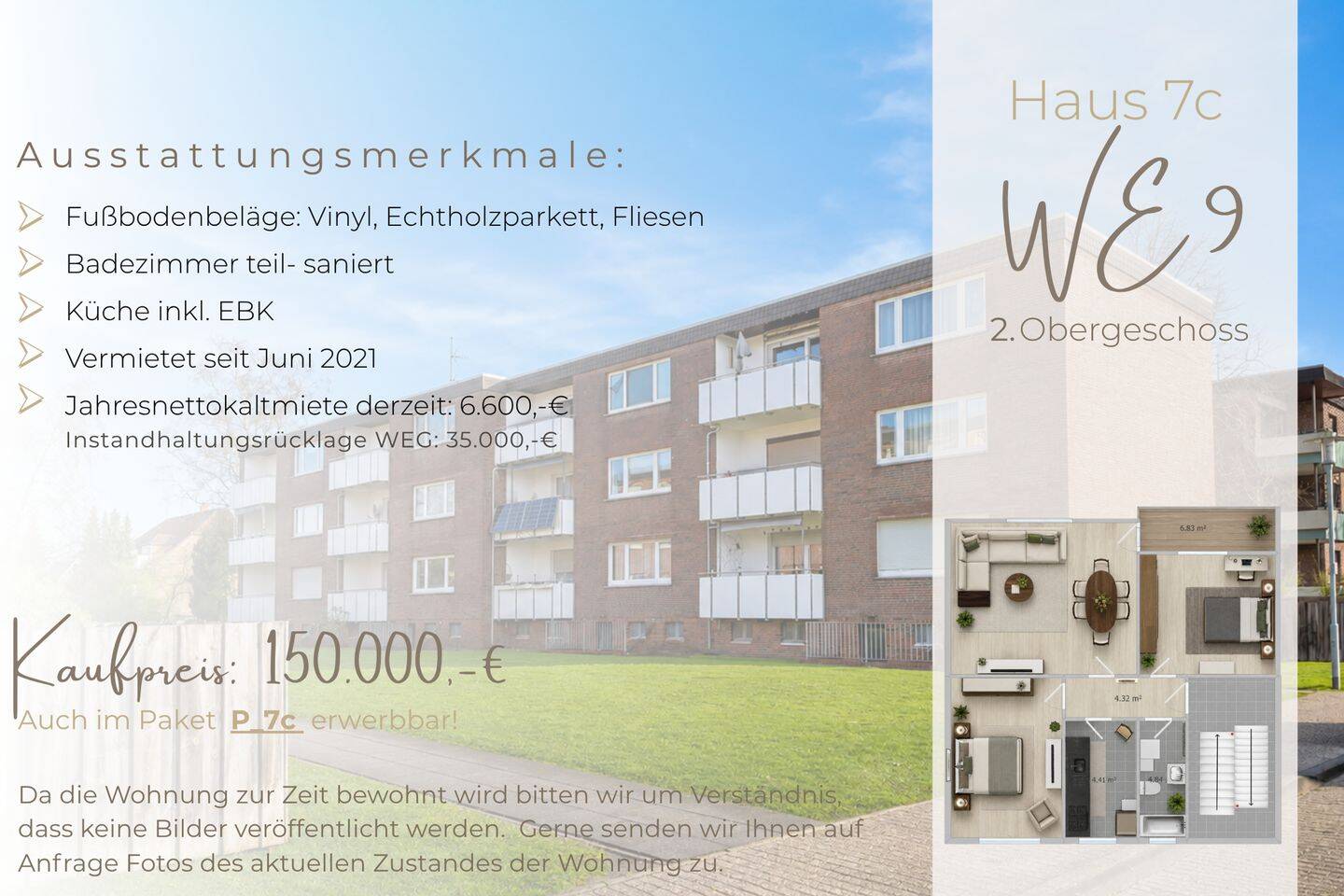 Einfach investieren – vermietete 3-Zimmer-Wohnung in Oldenburg!, 26133 Oldenburg (Oldb) (Kreyenbrück)