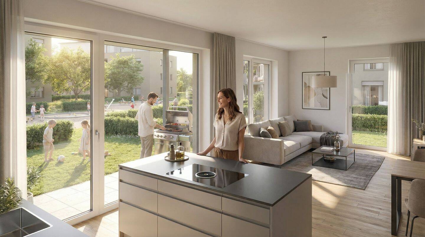 Moderne 3-Zi.-Whg. mit Terrasse und eigenem Garten (EG, 86,76 qm) | Haus C, 79365 Rheinhausen
