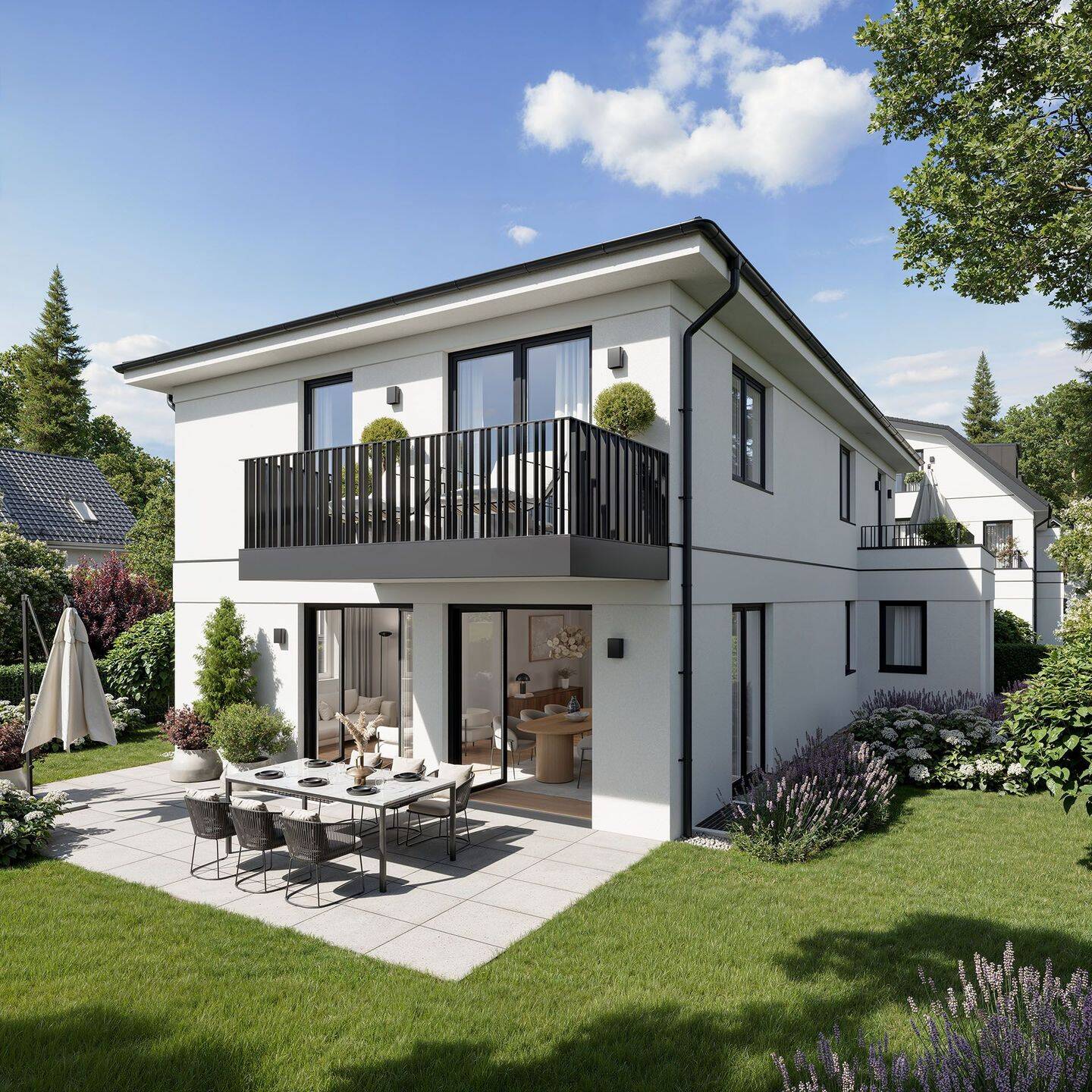 NEUBAU: Großzügige 3-Zimmer-Wohnung mit direkt zugänglichem Hobbyraum und traumhaftem Garten, 81929 München (Bogenhausen Trudering-Riem)