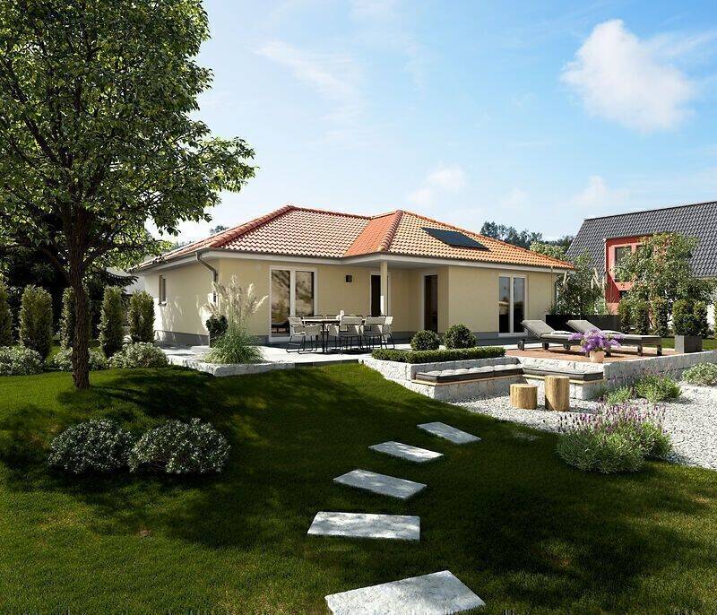 Winkelbungalow 108 massiv gebaut, Preis inkl. Grundstück, 54413 Rascheid