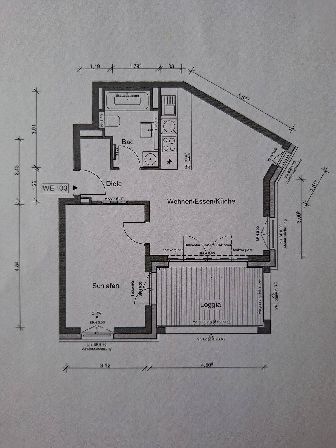DA-Artilleriestraße,Helle 2-Zimmer-Wohnung im 1.OG mit Lift,inkl. Einbauküche,große Loggia warten auf Sie-im Erstbezug!!, 64285 Darmstadt (Darmstadt)