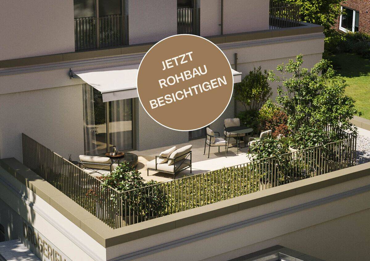 Stilvoll wohnen mit großer Terrasse & Balkon – 3-Zimmer-Neubauwohnung in Hamburg-Eimsbüttel